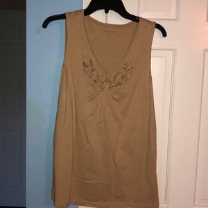 Coldwater Creek tan sleeveless top